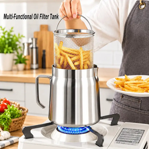 304 Stainless Steel Deep Fryer Pot Set 🍳