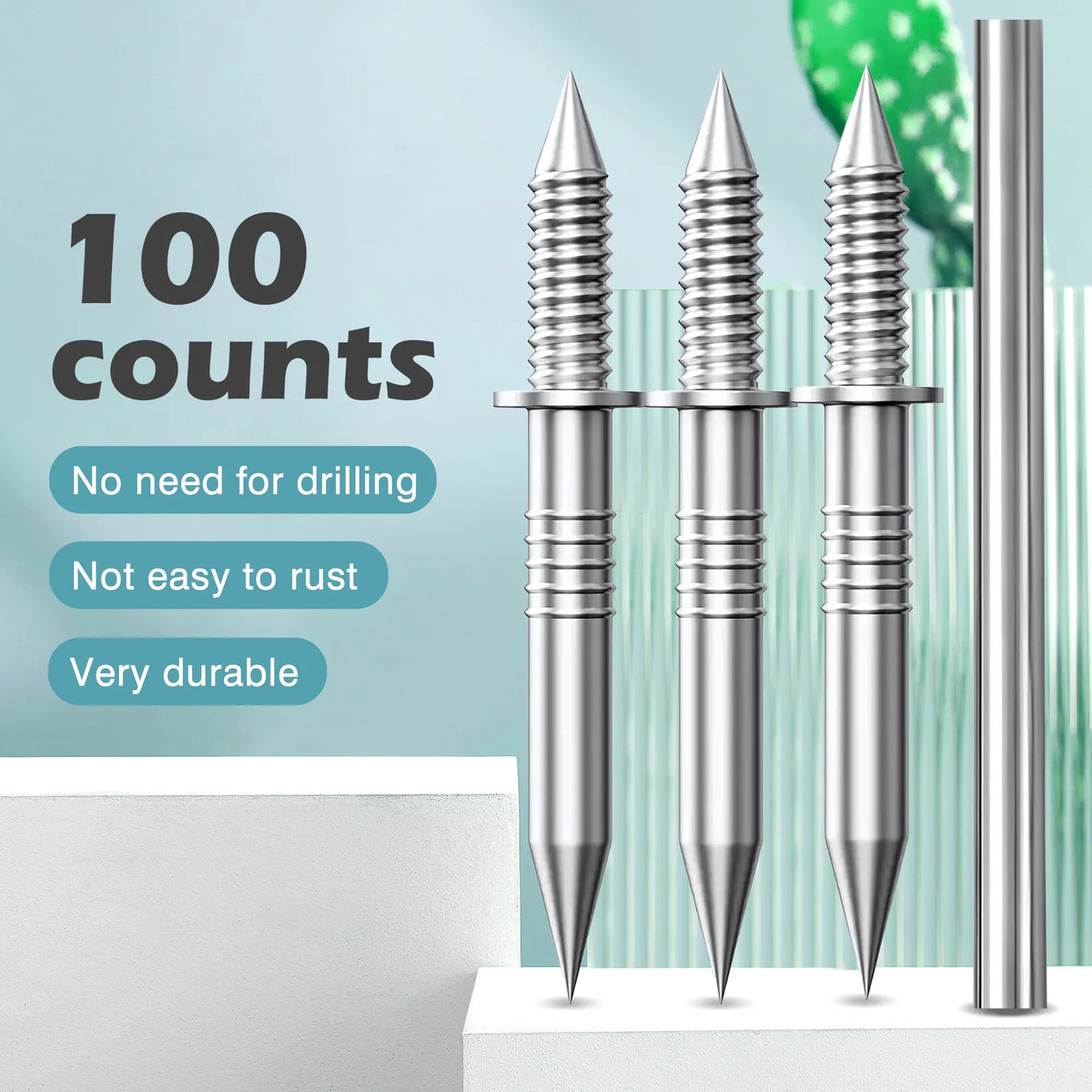 100 Double-Headed Carbon Steel Baseboard Nails🔩