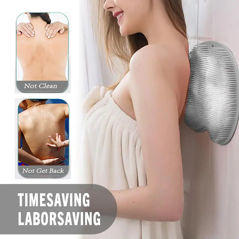 Back & Feet Cleaning Mat,Silicone Shower Foot Scrubber Pad,Shower Massage Soft Bristles Exfoliating Scrubber 🦶