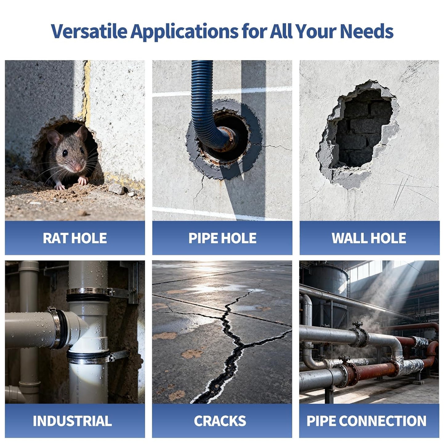 Moldable Gap Sealant Clay, Pest & Draft Blocking Putty for Pipe Hole & Wall Crack Sealing🛠️