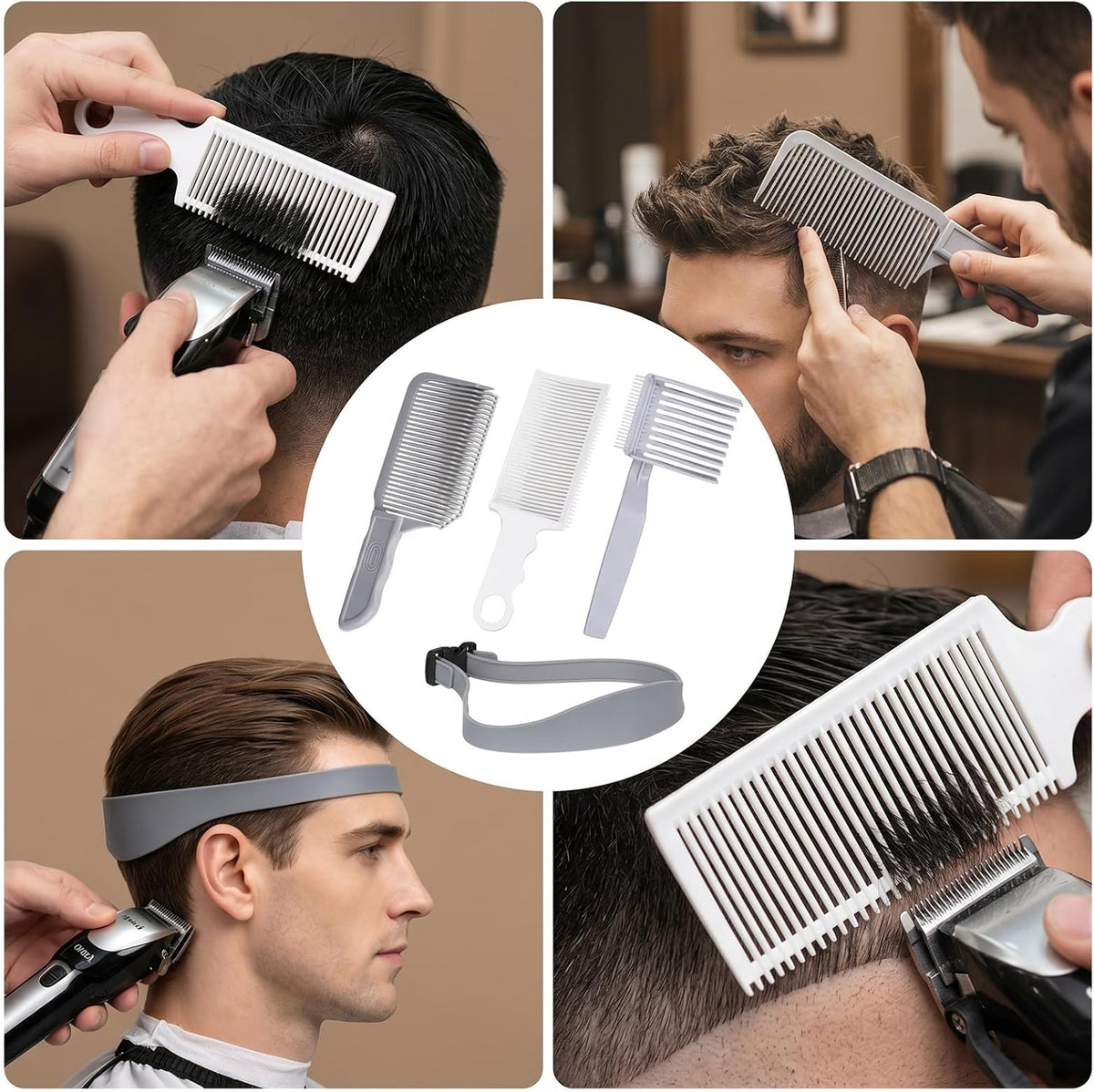 Unisex 4-Piece Hair Cutting Guide Kit - Professional Barber Haircare Equipment ✂️