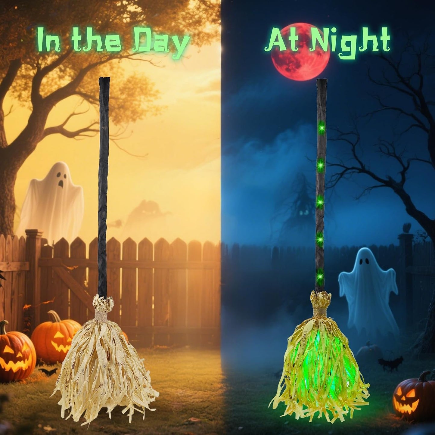 🎃Halloween Sale🎃Animated Witch Broom – Lights, Music & Motion – The Life of the Party