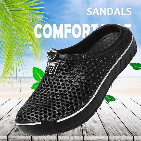 Unisex Quick-Dry Mesh Slip-On Mules,Women's and Men's Lightweight Non-Slip EVA Summer Footwear 🥿