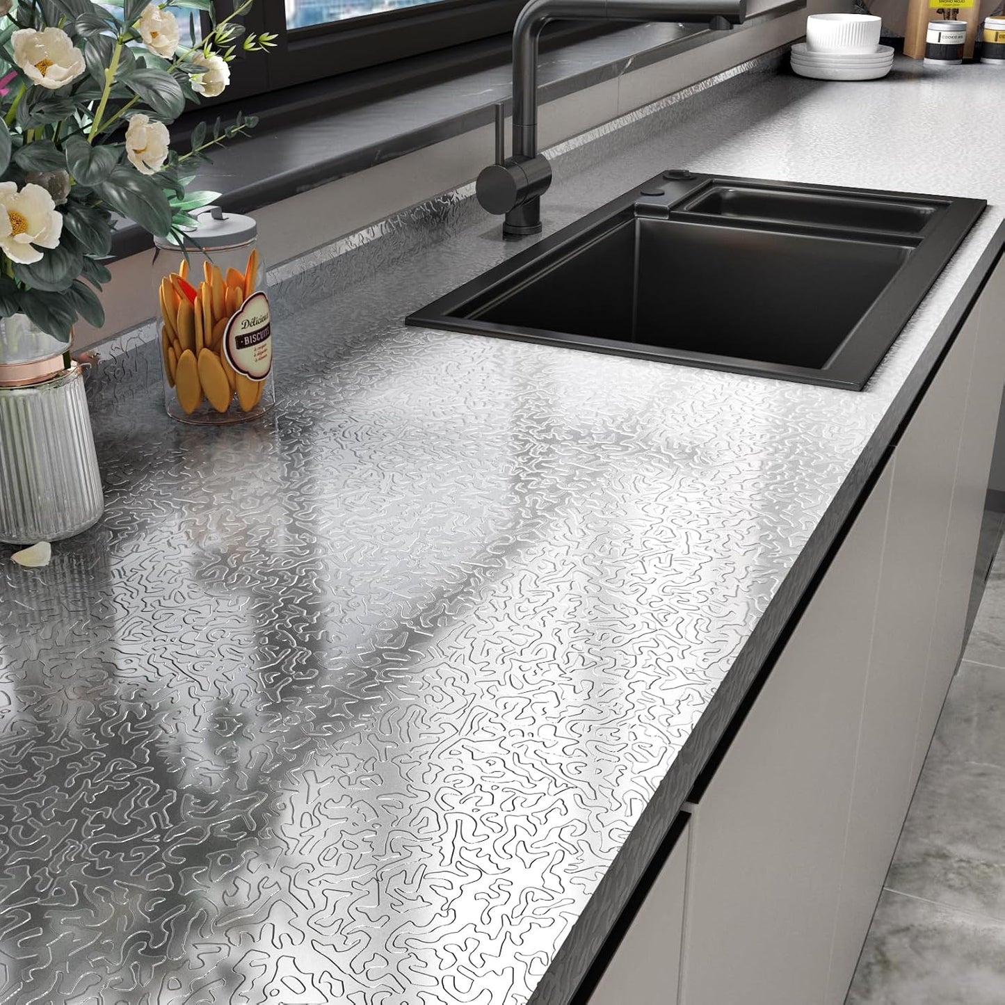 Kitchen Waterproof Oil Proof Aluminum Foil Sticker 🧽