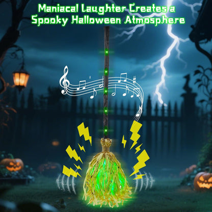 🎃Halloween Sale🎃Animated Witch Broom – Lights, Music & Motion – The Life of the Party