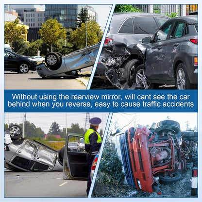 12-Inch HD Convex Panoramic Rearview Mirror, Clip-On Car Interior Mirror with Anti-Slip Clips 🚗