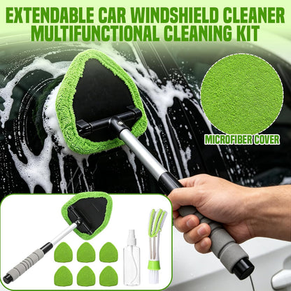 9PCS Car Window Cleaner Kit Extendable Handle Windshield Cleaning Tool 🚗