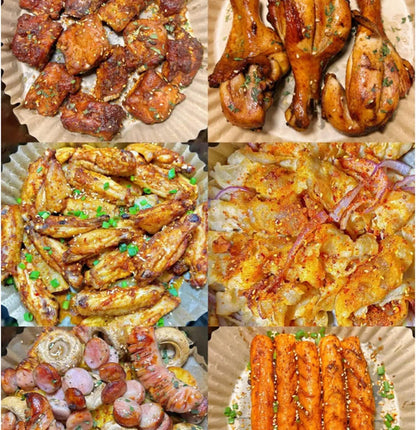 100Pcs Parchment Paper,Air Fryer Paper Liners, Air Fryer Liners Disposable for Microwave 📜