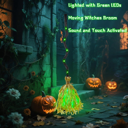 🎃Halloween Sale🎃Animated Witch Broom – Lights, Music & Motion – The Life of the Party