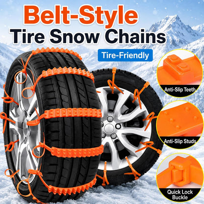 10 Packs Winter Car Snow Chains Universal Anti-Skid Tire Chains for Car & Motorcycle Emergency Tyre Grip Accessory🚗