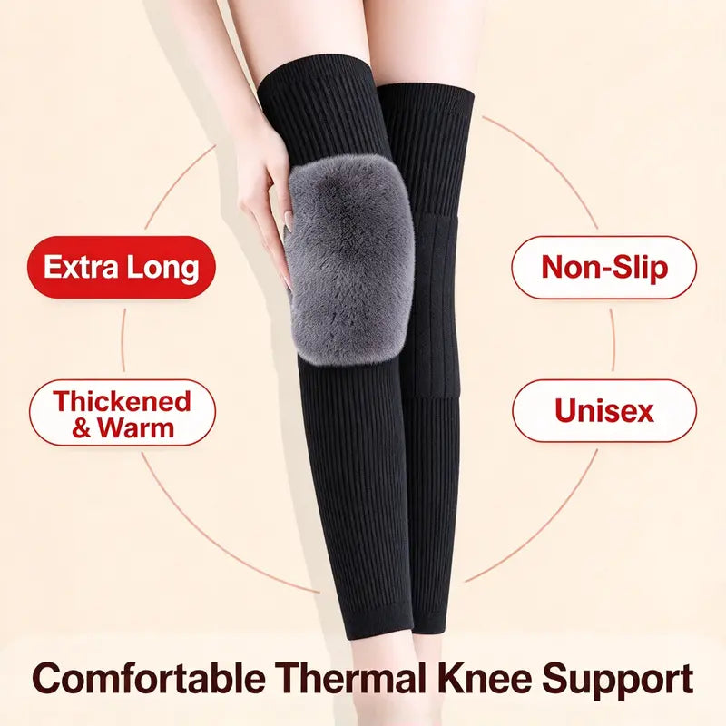 Long knee Pads for Men and Women, Featuring Thick Wool Lining for Leg Protection 🦵