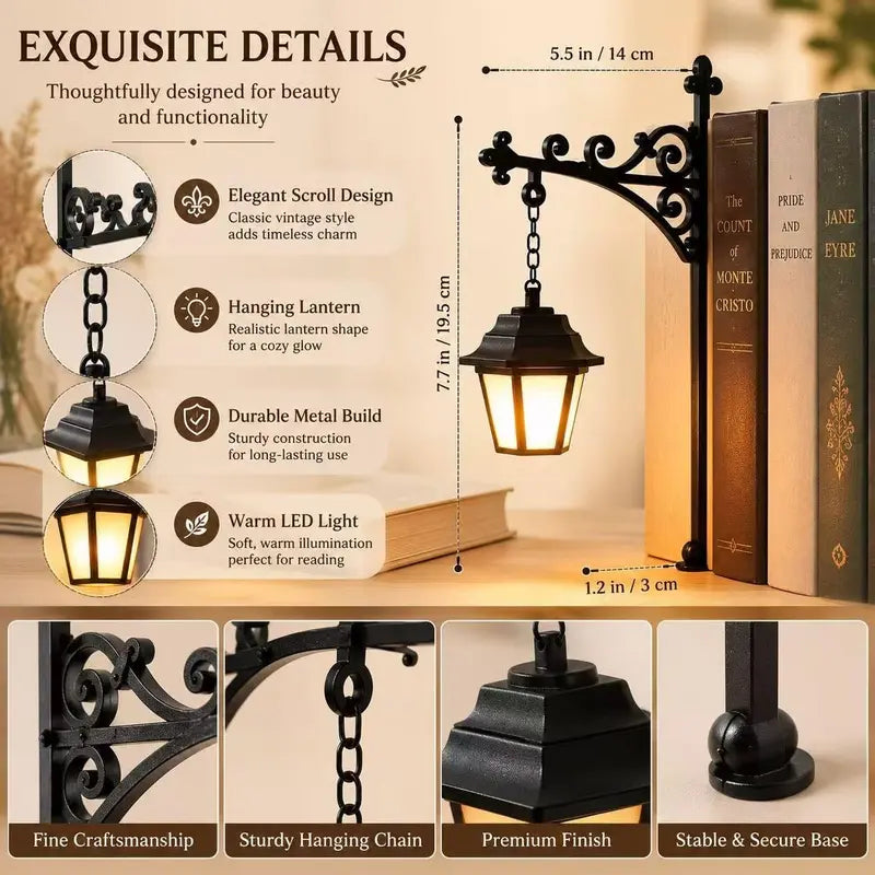 Library Lantern-Decorative Bookshelf Lighting, MiniatureHanging Shelf Lampdeng🏮
