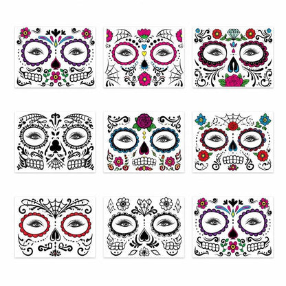 Dia De Los Muertos Temporary Face Tattoos 💀