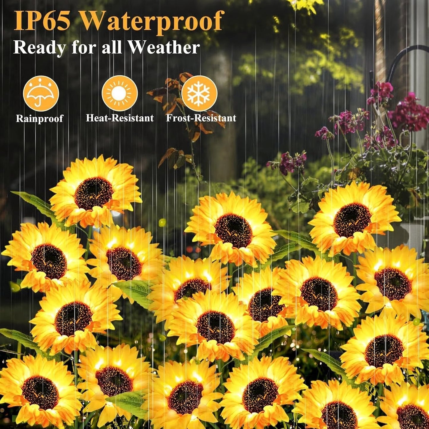 🌻Solar Sunflower Garden Lights – Realistic LED Flower Stakes
