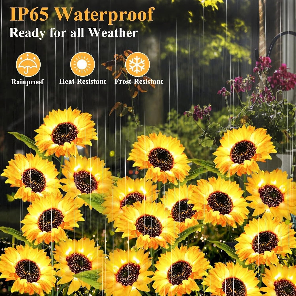 🌻Solar Sunflower Garden Lights – Realistic LED Flower Stakes