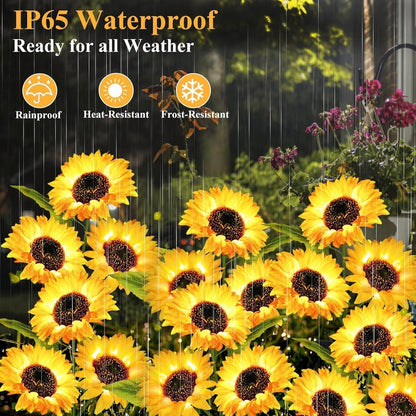 🌻Solar Sunflower Garden Lights – Realistic LED Flower Stakes