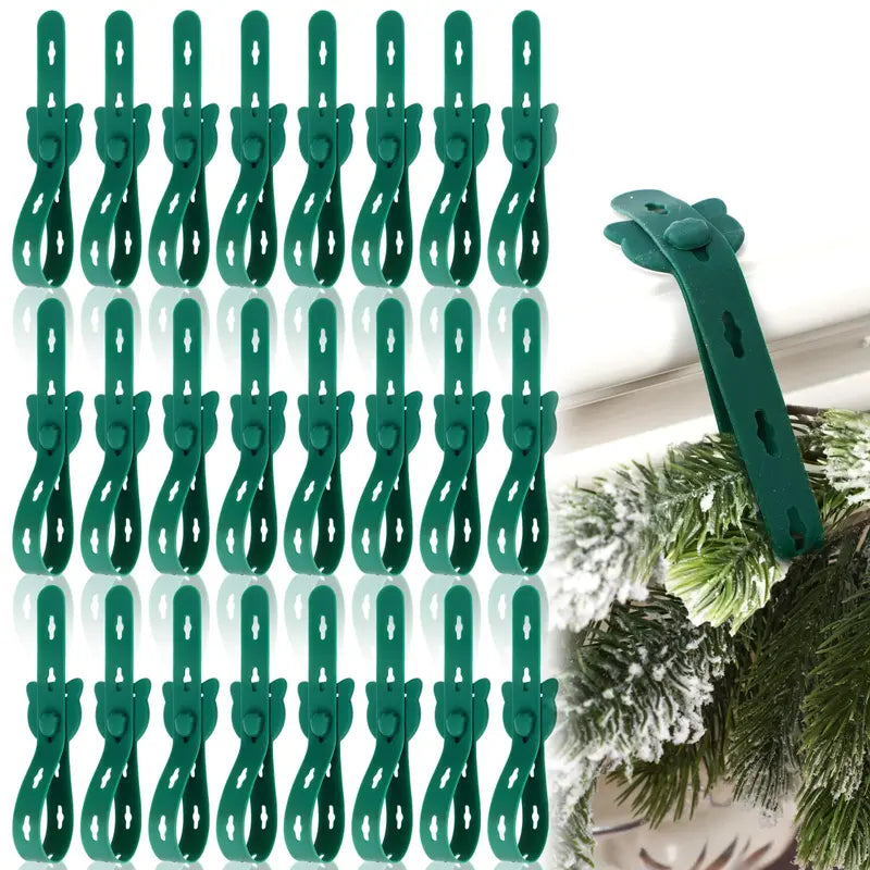 6Pcs Reusable Silicone Adhesive Christmas Garland Hooks 🎄