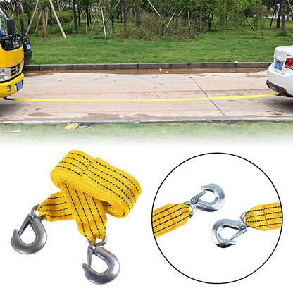 Car Tow Strap - 4m Length, 5-Ton Double-Layer Thick Off-Road Towing Recovery Strap 🚙
