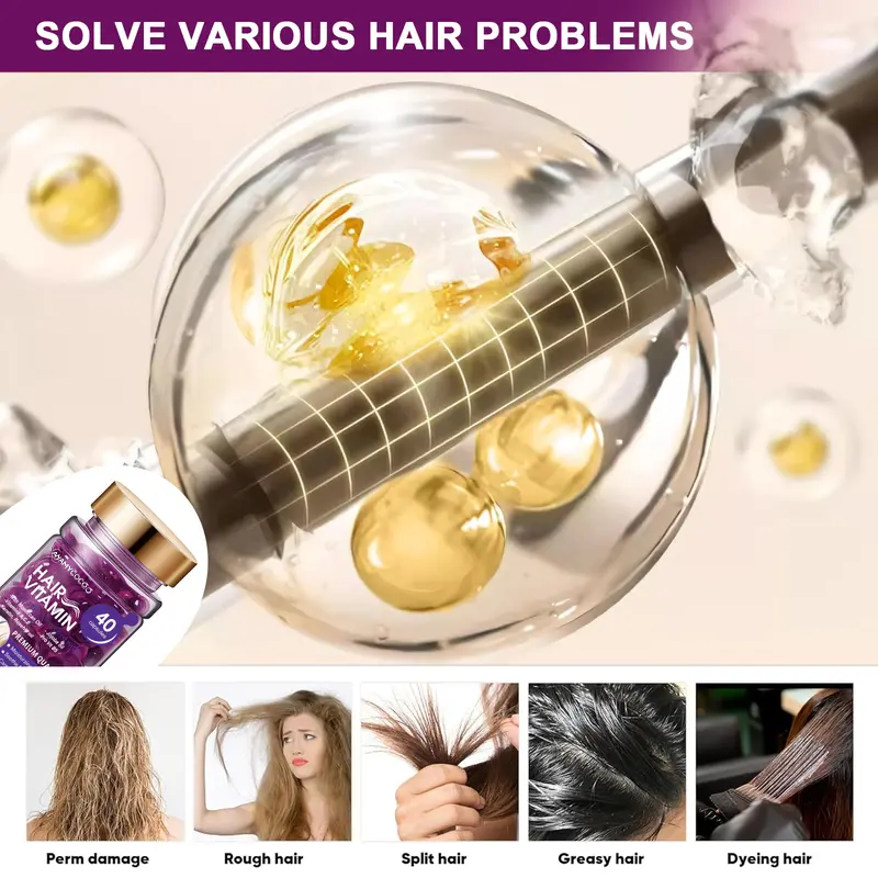 Hair Vitamin Capsules Infused with Argan Oil for Perm & Color Treated Hair💜