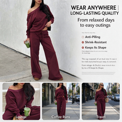 Women's Long Sleeve Jumper & Pants, 2 Piece Outfit Set ✨