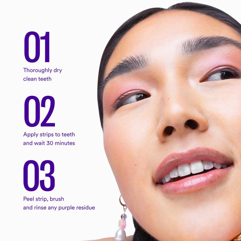 V34 PAP+ Teeth Whitening Strips | Peroxide-Free Gentle Yellow Tone Correction🦷