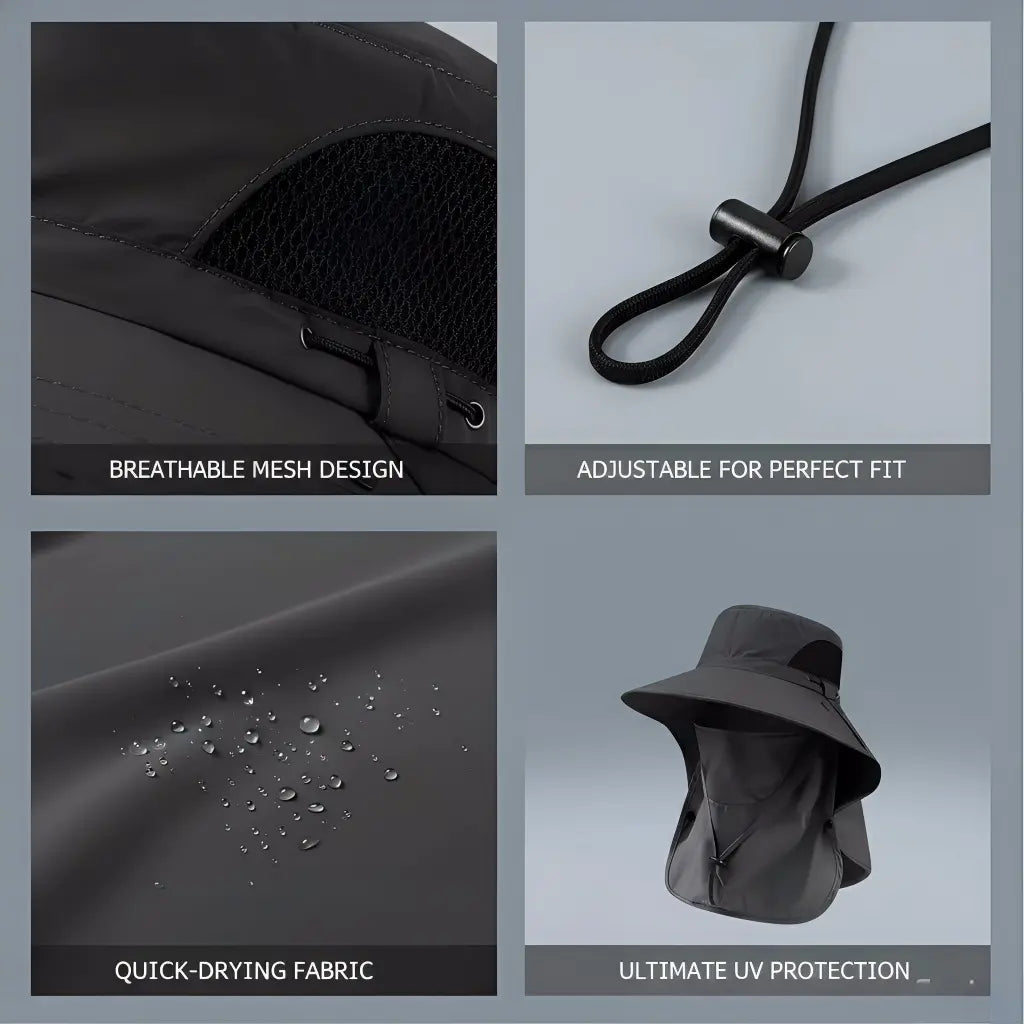 ☀️Detachable Outdoor Fishing Face Covering Neck Protection Sun Hat