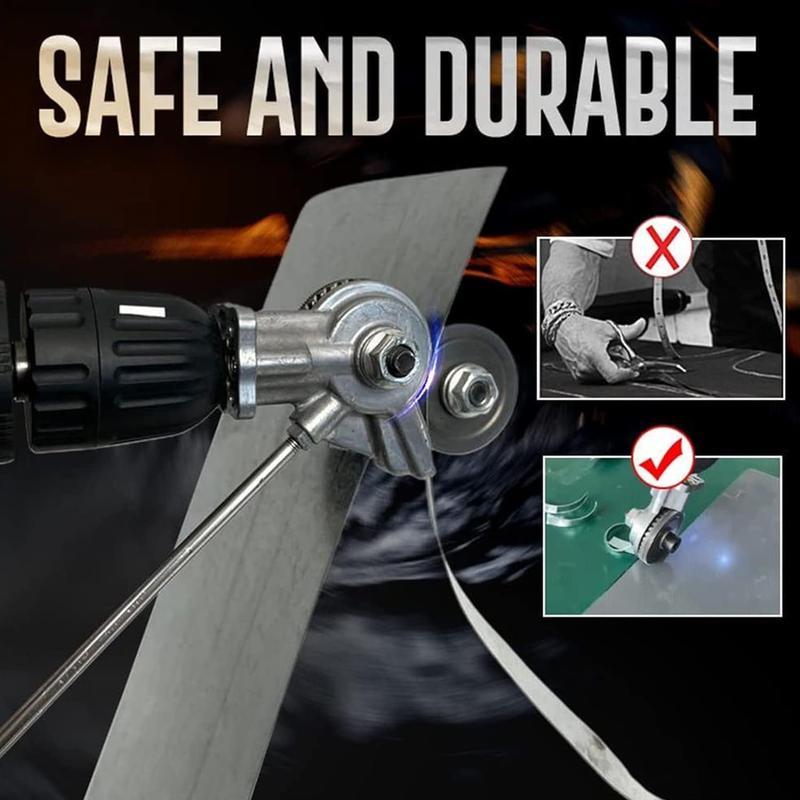 Electric Drill Metal Cutter Attachment, Portable Sheet Nibbler for Iron, Steel & Aluminum⚙️