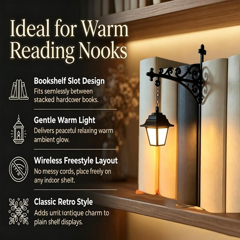 Library Lantern-Decorative Bookshelf Lighting, MiniatureHanging Shelf Lampdeng🏮