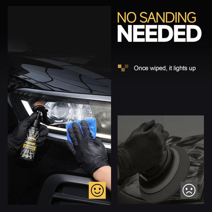 Sand-Free Headlight Restoration Kit: Restores yellowed and cloudy headlights