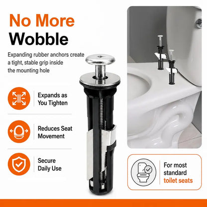 2PCS Universal Toilet Seat Bolt Kit Screws, Quick Release Easy Install Toilet Seat Replacement Parts 🚽