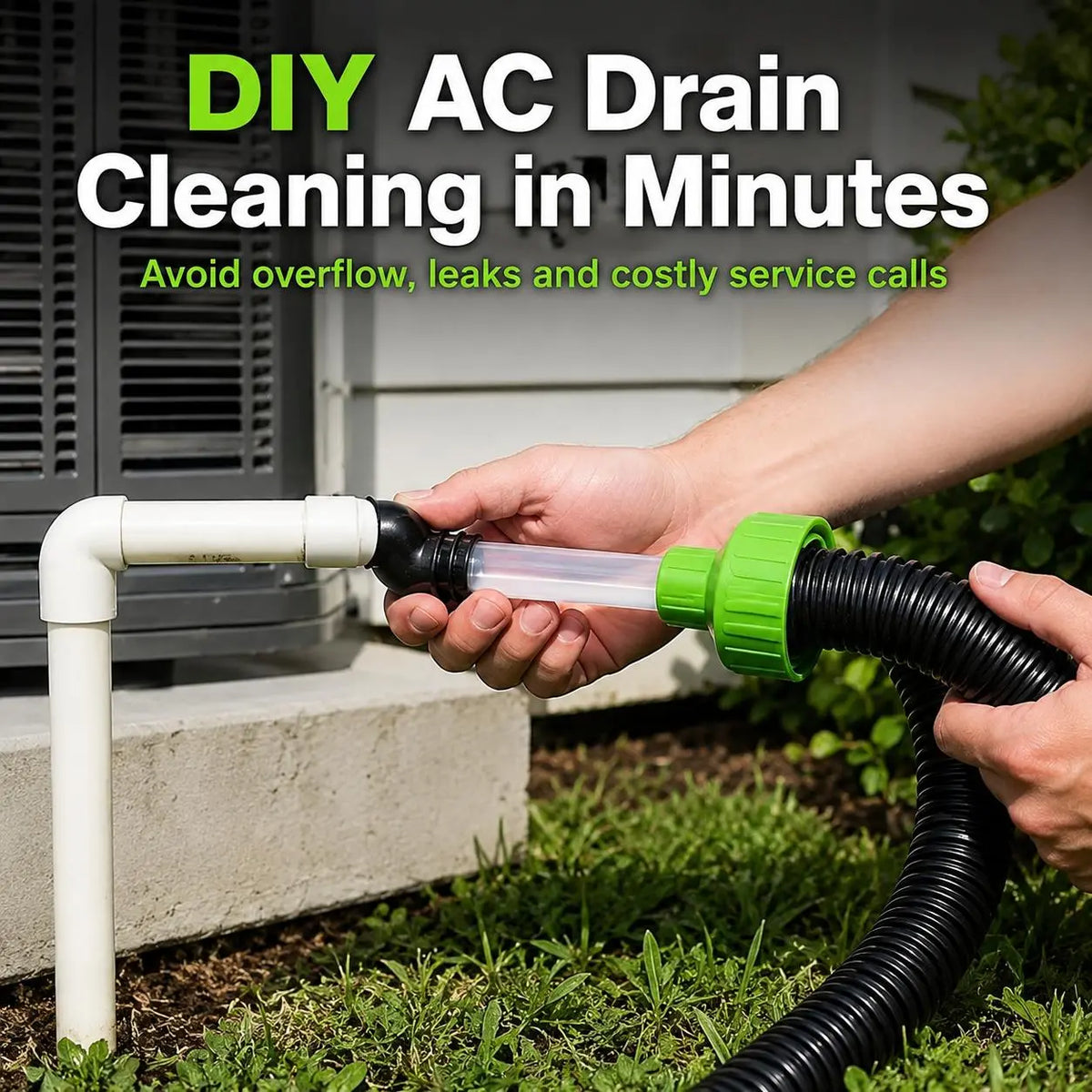 Universal AC Drain Line Cleaner Adapter, Wet/Dry Vacuum Attachment🪛