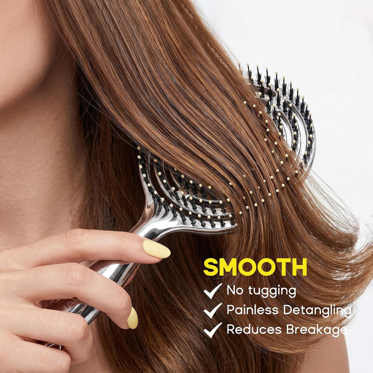 Anti-Static Hollow Round Bristle Brush - Massaging Design for Enhanced Volume 💆