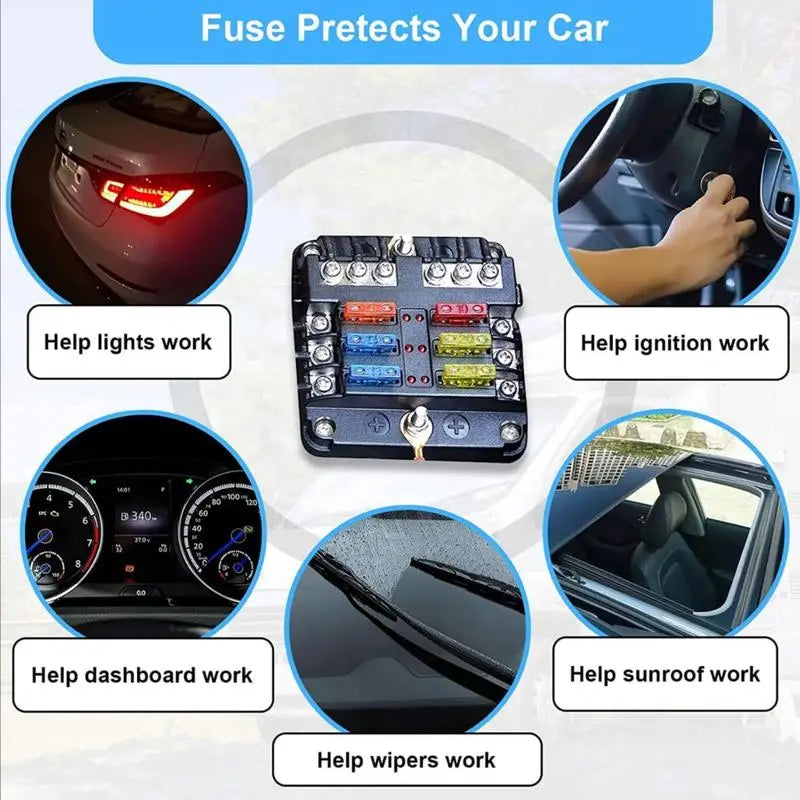 Car Fuse Assortment Kit, Mini Blade Fuses Automotive + Standard Auto Fuses + Puller🔩🚙