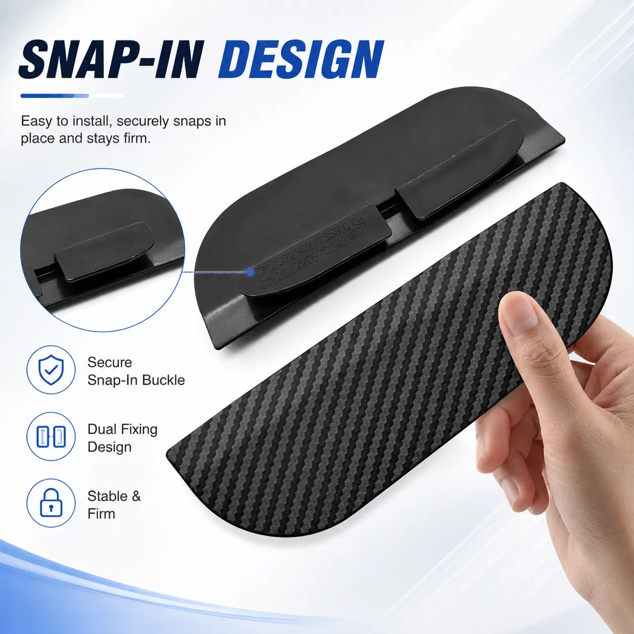 2PCS Car Side Mirror Rain Guards - Carbon Look ABS Visor Covers with Adhesive Tape 🚗