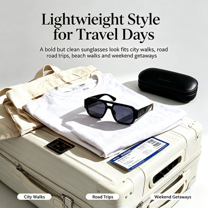 Stylish Aviator Sunglasses for Men and Women, Trendy Rectangle, Fashionable Design🕶️