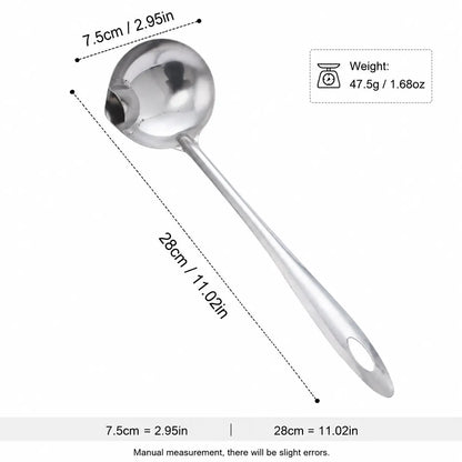 2 Count Stainless Steel Oil Separator Ladle, Mirror Polished Surface 🥄