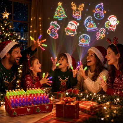 12PCS Halloween Finger Projector Rings, LED Light-Up Finger Toys🔦🎃