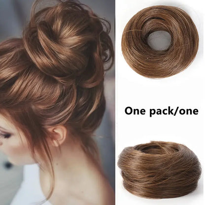 Synthetic Messy Bun Hair Piece for Women, Curly Updo Scrunchie Extension for Instant Volume and a High Crown💇‍♀️
