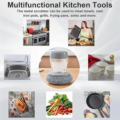 Plastic Auto-Dispense Dish Brush - Multifunctional Pot Scrubber🧼