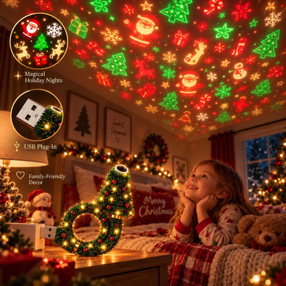 2026 New USB Plug-In Christmas Projector Night Light 🎄