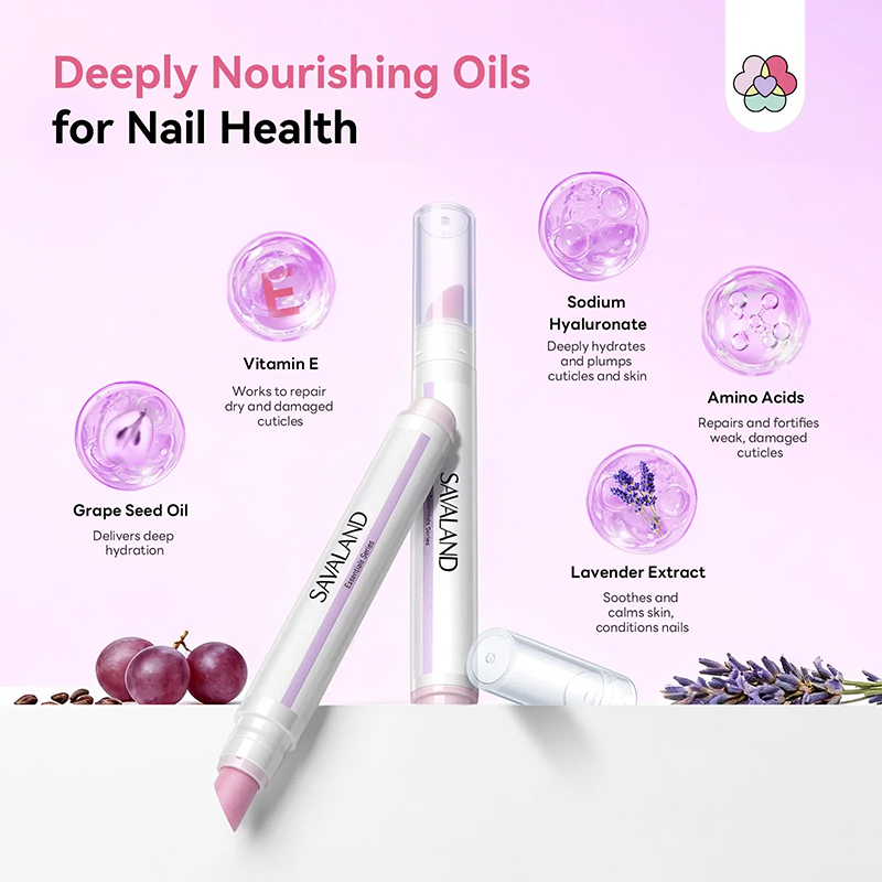 2PCS 2‑In‑1 Cuticle Remover Pen, Ceramic 45° Tip With Lemon Oil 💅