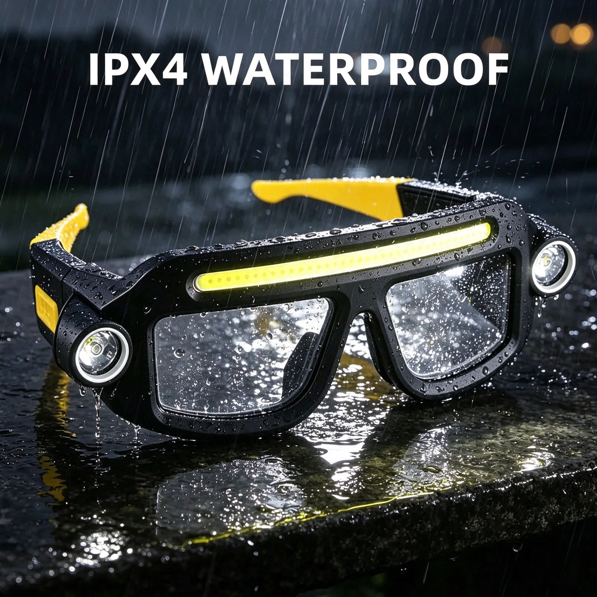 Rechargeable LED Headlamp Glasses - Hand-Wave Sense, Type-C USB Charging 🕶️