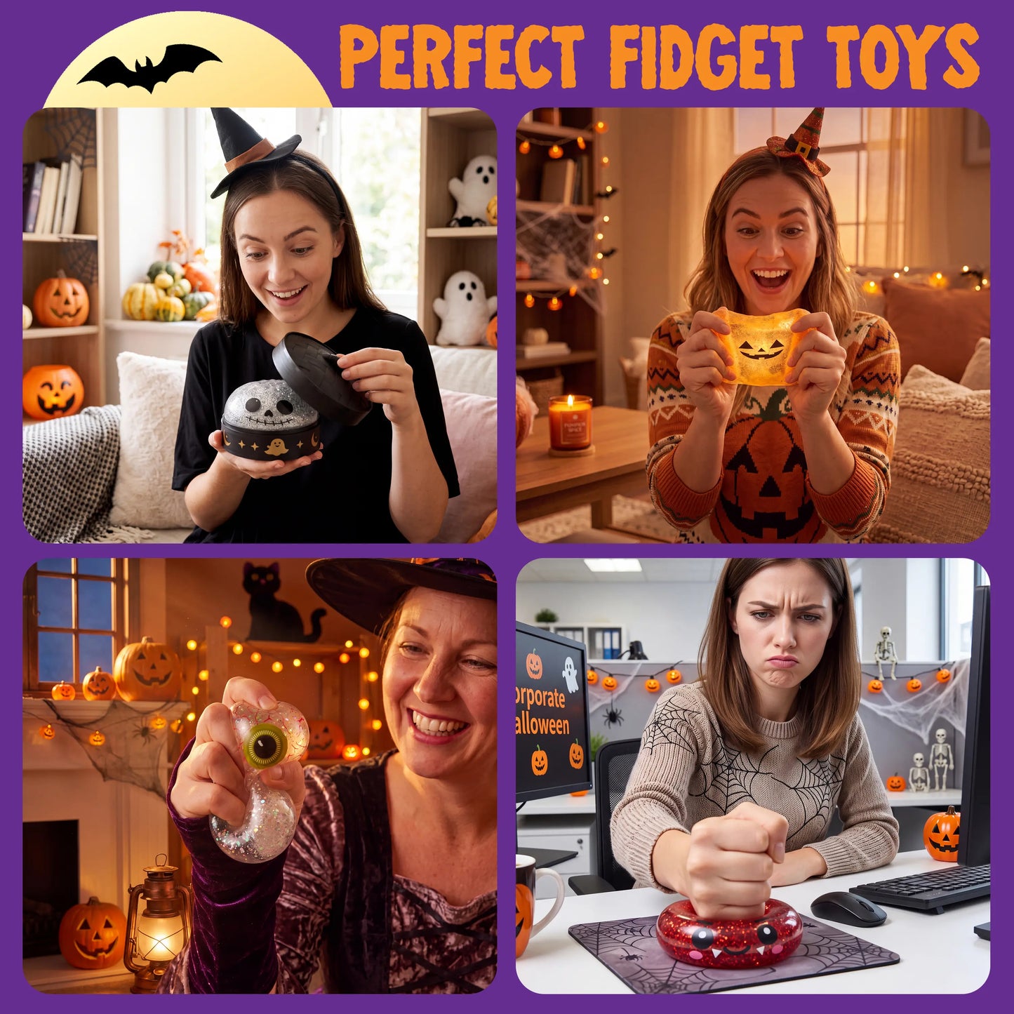 Halloween Dumpling Stress Relief Toys,Slow‑rebound maltose squishy toys🎃
