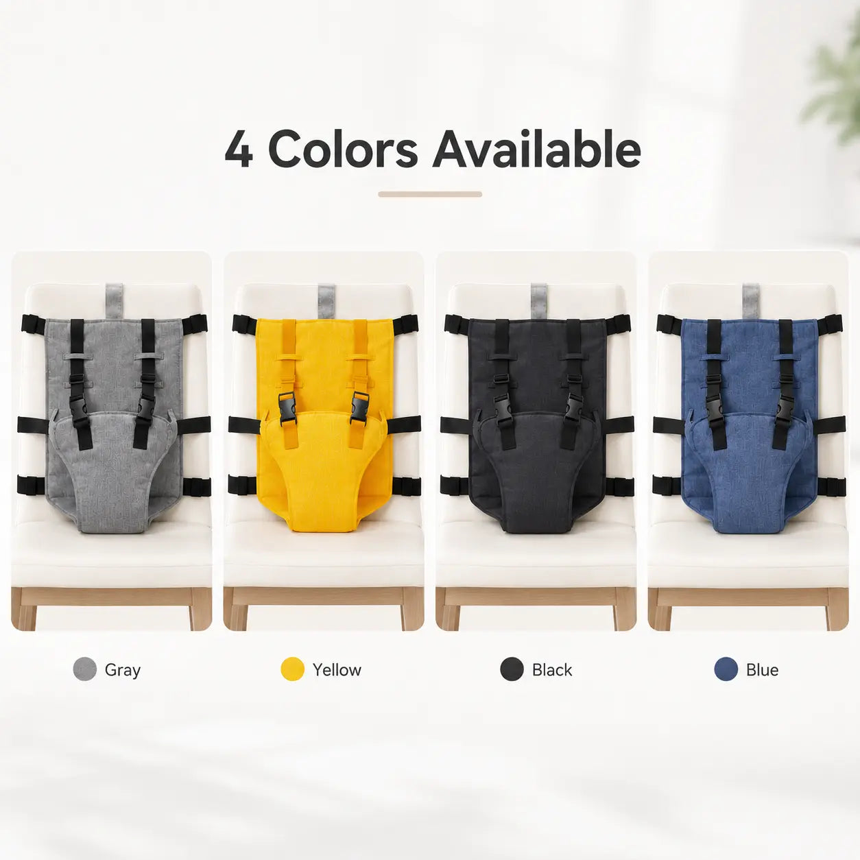 Portable Baby Seat Harness for Dining Chairs, Foldable Toddler Safety Seat with Adjustable Shoulder Straps 🪑
