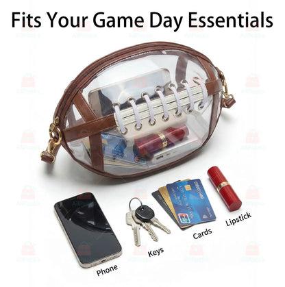 What fits inside football clear bag