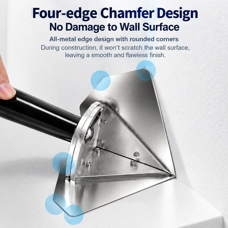Interior Corner Finishing Trowel Stainless Steel, Silver Shaped Finishing Tool 🛠️