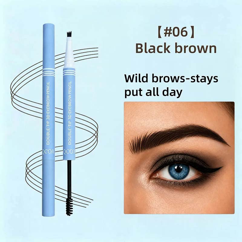 2-in-1 Waterproof Micro-Fork Eyebrow Pen-Tinted Gel Cosmetic🖌️