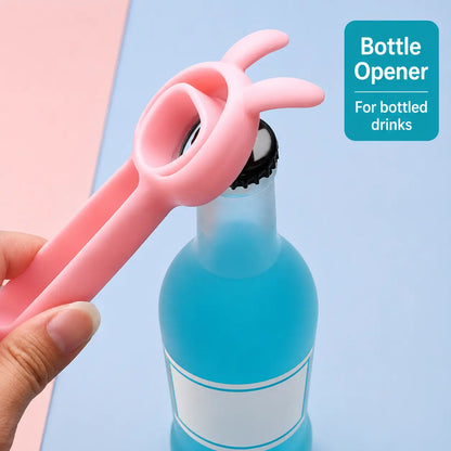 4‑in‑1 Multi‑Function Bottle & Jar Opener, Bunny‑Shaped Kitchen Opener Tool with Bottle Opener 🐰🍾