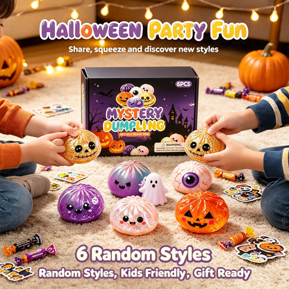 Cute Halloween scary ghost Marukosqueeze toy set, portable stressrelief hand squeeze toys👻