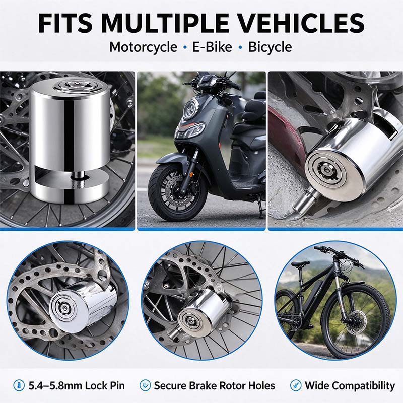 Motorcycle Disc Brake Lock, Anti-Theft Motorcycle Safety Brake Disc Lock π